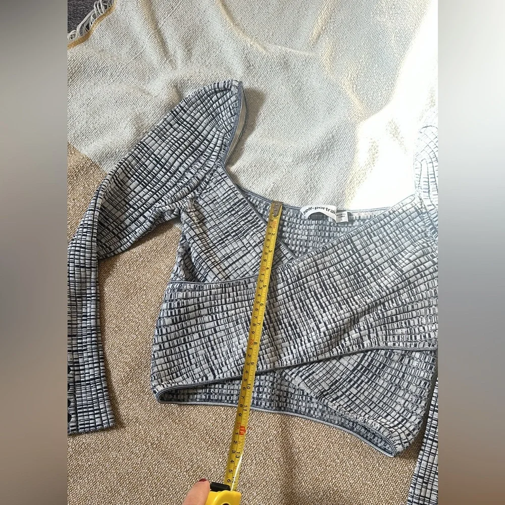 <3 Self Portrait Knit Crop Top